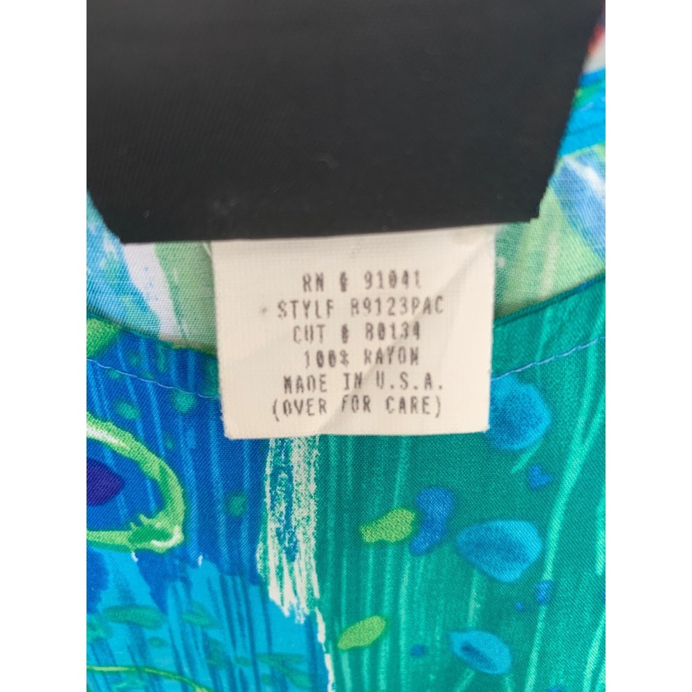 Vintage Big Hed Designs Beach House Dress Caribbean Hawaiian 90s Y2K / Size M - Picture 10 of 14